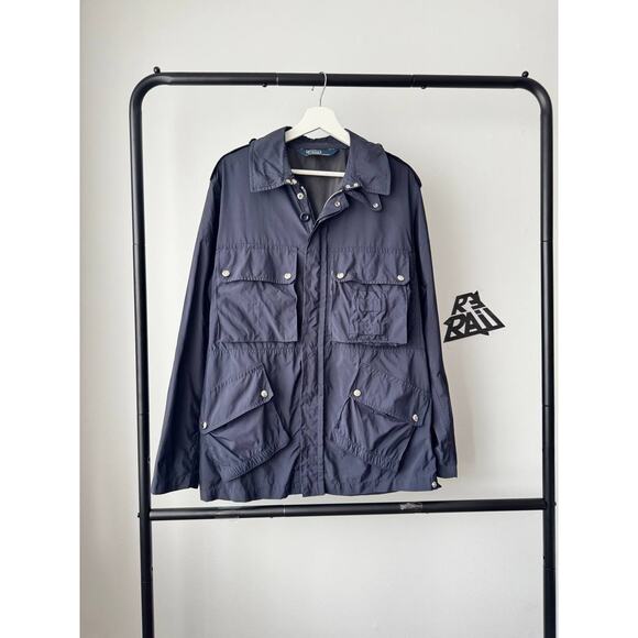 Polo Ralph Lauren Field Utility Jacket Nylon Navy M65 Cargo Multipocket - Picture 1 of 6